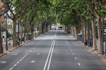 Fototapeta na wymiar Passeig de la Bonanova Street in Barcelona, Spain