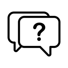 faq line icon. Simple outline style. frequently asked question 