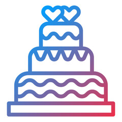 Vector Design Wedding Cake Icon Style
