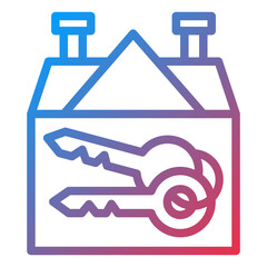 Vector Design House Key Icon Style