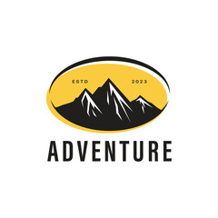 Rock Mountains Logo Suitable for Clothing Company and Community Logo