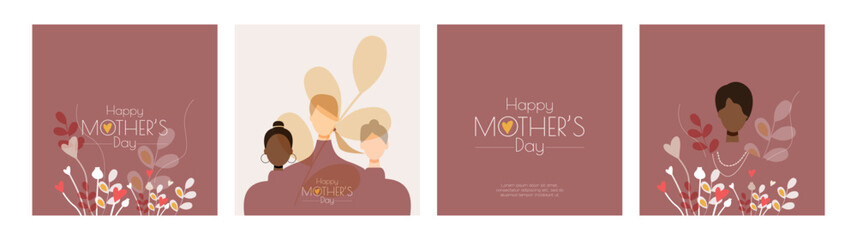Happy Mother's Day card set.