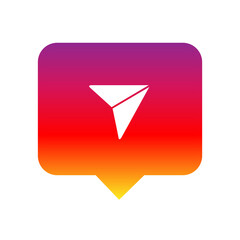 instagram share icon element with button transparant background 