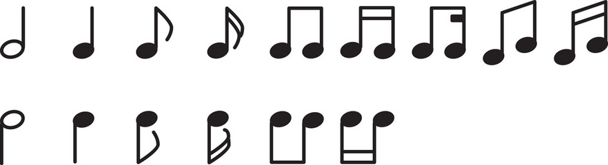 illustration of a set of music note