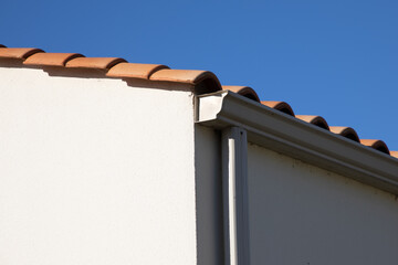 House modern rain Gutter waterproofing home corner roof facade