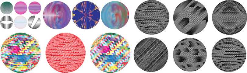 Set of spheres . Lines constructed transparent sphere .Vector  .Technology sphere Logo . Design element for posters, social media, templates, flyers, brochures . Abstract trendy transparent circles