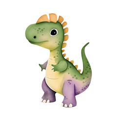 Fototapeta premium Watercolor Baby Dinosaur Sublimation