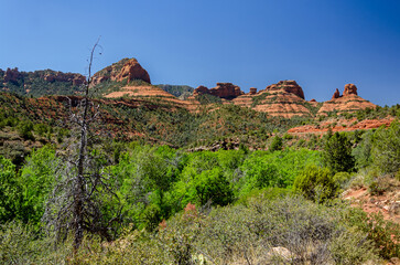 Typical mesas in the desert near Sedona in the United States