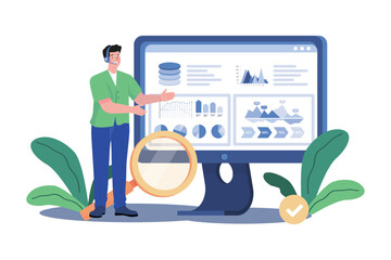 Businessman Analyzing Dashboard