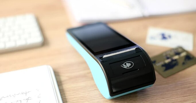 Bank pos terminal and portable banking terminal
