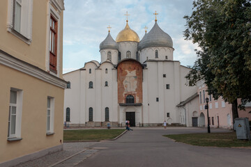 Fototapeta na wymiar View of saint Sophia Cathedral in Novgorod Veliky.