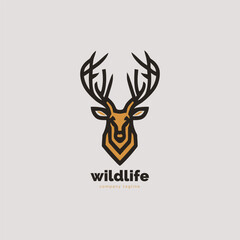 deer logo template vector illustration icon element isolated - vector sign deer logo