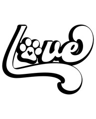 Dog Paw Love Sign design