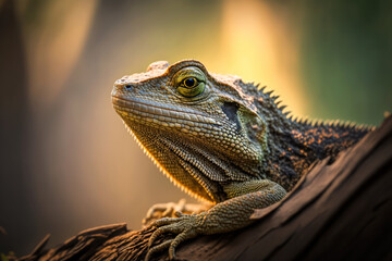 close up of iguana, Generative AI