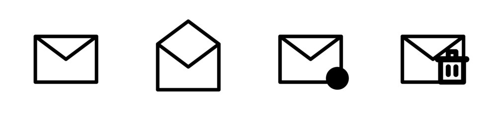 mail icon set