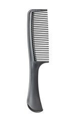 Black Long Handled Plastic Comb Isolated