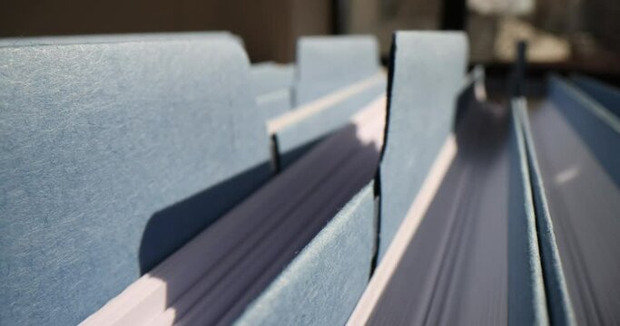Documents archiving systems and folder with reports