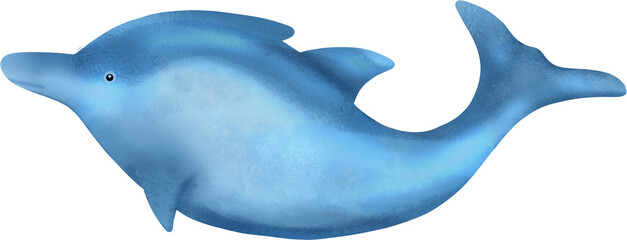 Mammal dolphin in watercolor style. Illustration