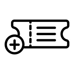 add ticket line icon