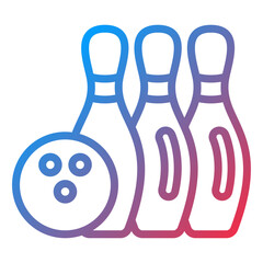 Vector Design Bowling Icon Style