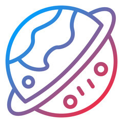 Vector Design Saturn Icon Style