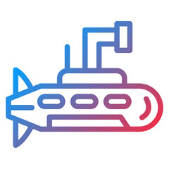 Vector Design Army Submarine Icon Style