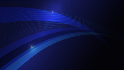 Abstract blue background illustration with curving lines.