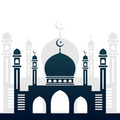 Mosque Vector Flat Design for Islamic Theme