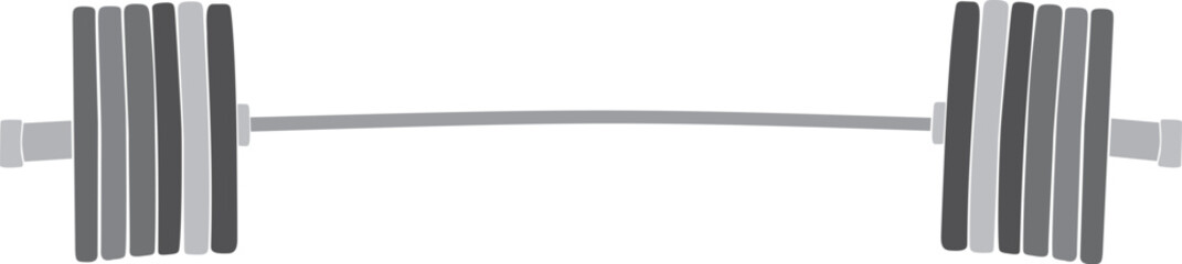 barbell powerlifting weight plates black and white silhouette on white background, sports vector illustration