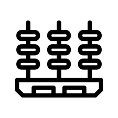 abacus icon or logo isolated sign symbol vector illustration - high-quality black style vector icons
