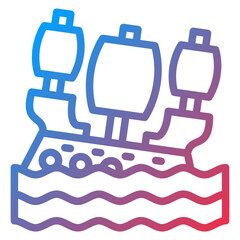 Vector Design Shipwreck Icon Style