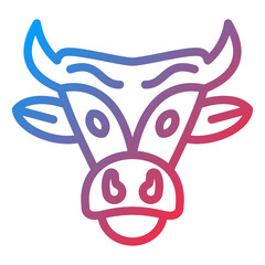 Vector Design Bull Skull Icon Style