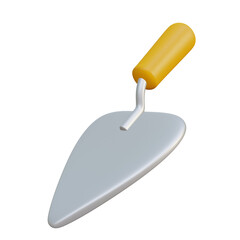 3d yellow trowel constructor