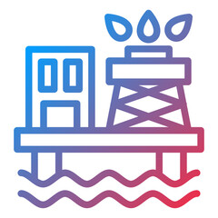 Vector Design Oil Tower Icon Style