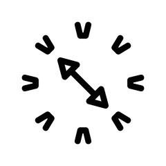 compass icon or logo isolated sign symbol vector illustration - high-quality black style vector icons
