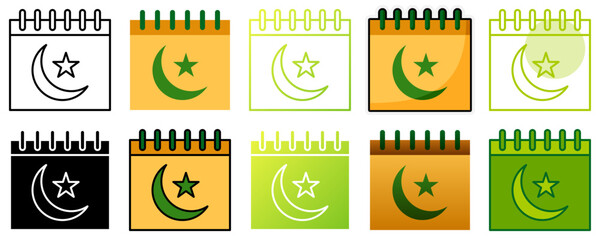 Calendar in flat style isolated