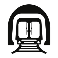 train from the tunnel vector illustration
