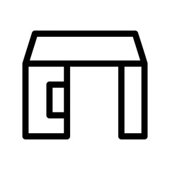 desk icon or logo isolated sign symbol vector illustration - high-quality black style vector icons
