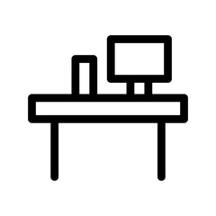 desk icon or logo isolated sign symbol vector illustration - high-quality black style vector icons
