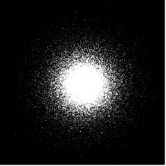 White Particles black background vector