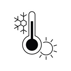 Thermal and Cold resistant material icon design. isolated on white background