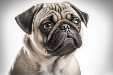 Obraz premium Pug Perfection: A Portrait of the Beloved Canine Companion