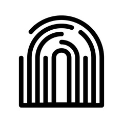 fingerprint icon or logo isolated sign symbol vector illustration - high-quality black style vector icons
