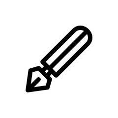 fountain pen icon or logo isolated sign symbol vector illustration - high-quality black style vector icons
