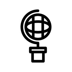 globe icon or logo isolated sign symbol vector illustration - high-quality black style vector icons
