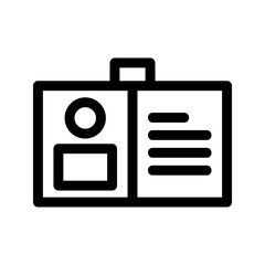 id card icon or logo isolated sign symbol vector illustration - high-quality black style vector icons
