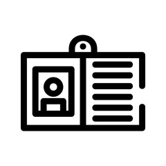 id card icon or logo isolated sign symbol vector illustration - high-quality black style vector icons
