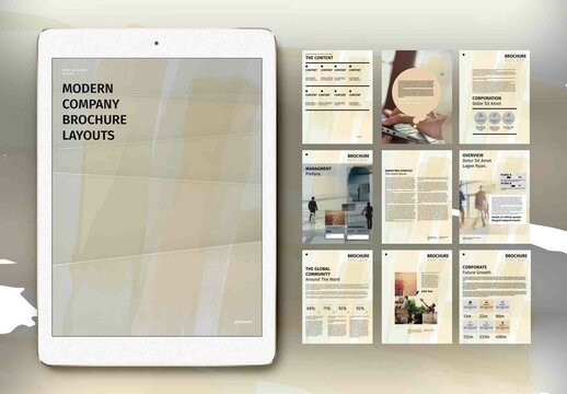 Modern Digital Company Brochure Layouts