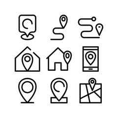 location icon or logo isolated sign symbol vector illustration - high-quality black style vector icons
