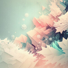 Abstract pastel winter theme wallpaper. Made with Generative AI technology tools.